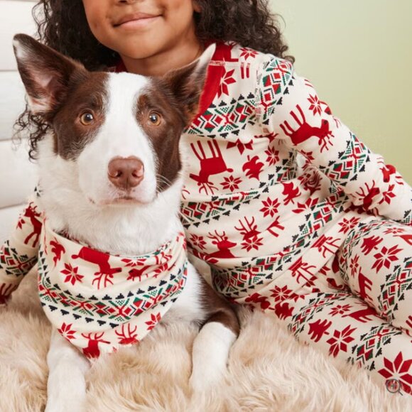 Hanna Andersson Holiday Dear Deer Pajama Set Youth Size 10 Boys Girls Christmas - Picture 1 of 7